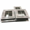 Waterproof white profile color new window grills design  double reflective glass  bathroom window grill design